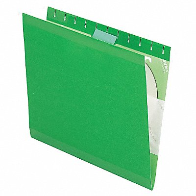 GRAINGER PFX415215BGR Hanging File Folders Bright Green PK25