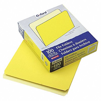 GRAINGER PFX152YEL Letter File Folders Yellow PK100