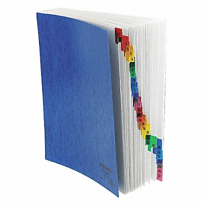 GRAINGER PFX11013 Daily Expandable File Midnight Blue