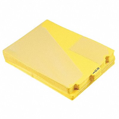 PENDAFLEX PFX13544 Outguides Preprinted Tabs Yellow PK50