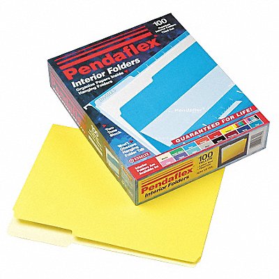 GRAINGER PFX421013YEL Letter File Folders Yellow PK100