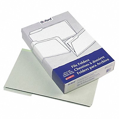 GRAINGER PFX17171 Legal File Folders Green PK25