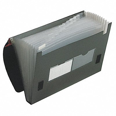 GRAINGER PFX82011 Expandable File Folder Blk Polypropylene