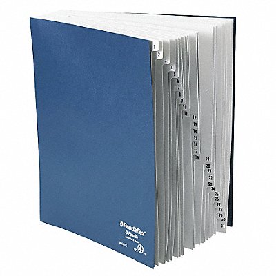 GRAINGER PFXDDF4OX Daily Expandable File Black/Blue