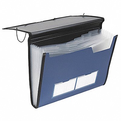 GRAINGER PFX52670 Expandable File Wallet Blue Poly
