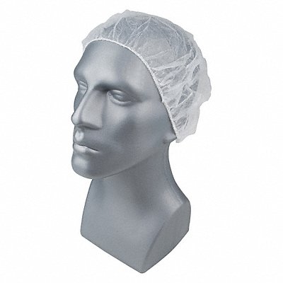 CONDOR 23KX06 Bouffant Cap PP White 18 in PK1000