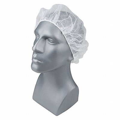 CONDOR 23KX17 H8282 Bouffant Cap PP White 24 in PK1000