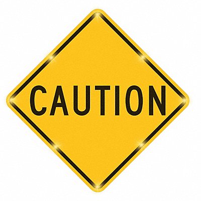 TAPCO 2180C00066 LED Sign Caution Aluminum 30 x 30
