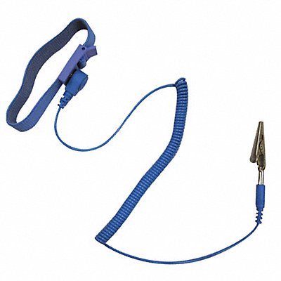 WESTWARD 23M591 Wrist Band Anti Static 6 Ft Coil Cord