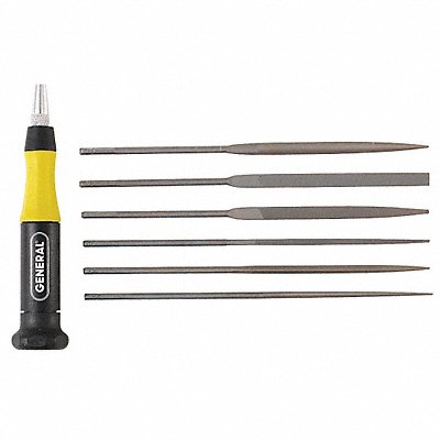 GENERAL TOOLS 707476 Needle File Set Swiss 6 Pieces