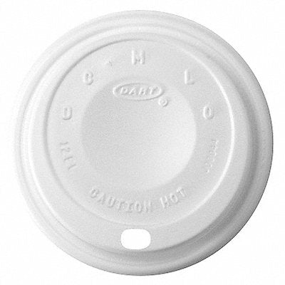 DART 12EL Disp Hot Cup Lid 10oz-14 oz White PK1000