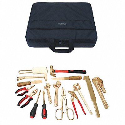 WESTWARD 23X823 Hazmat Nonsparking Tool Set 16 pc.