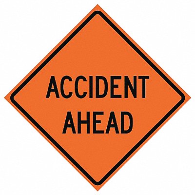 EASTERN METAL SIGNS AND SAFETY 669C48DGFOAA G7231 Accident Ahead Traffic Sign 48 x 48