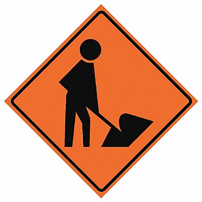 EASTERN METAL SIGNS AND SAFETY 669C48NRVFOMS G7241 Workers Ahead Traffic Sign 48 x 48