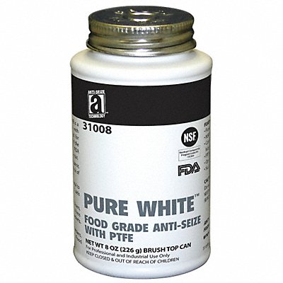 ANTI-SEIZE TECHNOLOGY 31008 Food Grade Anti-Seize 8 oz BrshTp Cn