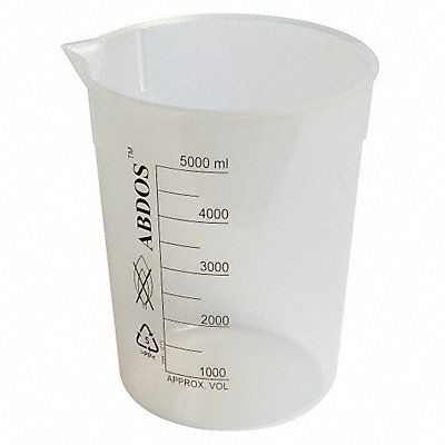 GRAINGER P50608 Beaker 10 L 330 mm H 255 mm Dia