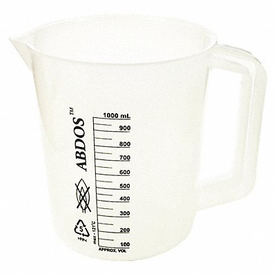 GRAINGER P50805 Beaker 1 L 150 mm H 127 mm Dia PK4
