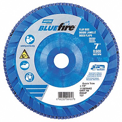 NORTON 66623399161 H5981 Flap Disc 7 In x 60 Grit 7/8