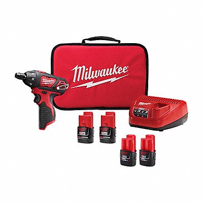 MILWAUKEE 24012248112411 M12 1/4 Screwdriver Kit + Battery 2PK