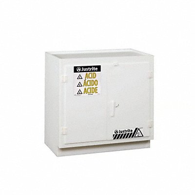 JUSTRITE 24015 Corrosives Safety Storage Cabinet White