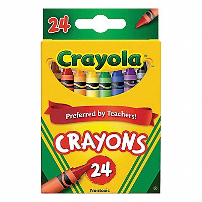 CRAYOLA 523024 Wax Crayons Non-Erasable 1/4 PK24