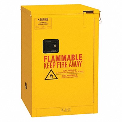 DURHAM MFG 1012S50 Flammables Safety Cabinet Yellow Steel
