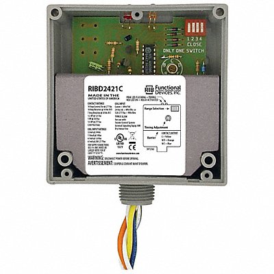 FUNCTIONAL DEVICES INC / RIB RIBD2421C Enclosed Time Delay Relay 10A