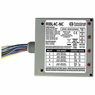 FUNCTIONAL DEVICES INC / RIB RIBL4CNC Enclosed Relays 10A 3 SPS