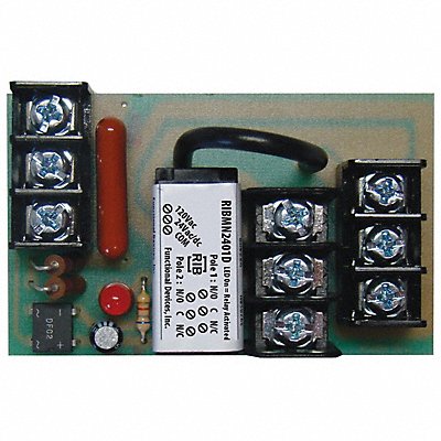 FUNCTIONAL DEVICES INC / RIB RIBMN2401D Track Mount Rly 10A DPDT 24VAC/DC/120VAC