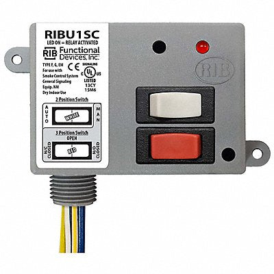 RIB RIBU1SC Enclsd Relay 10A SPDT 12VAC/DC Polarized