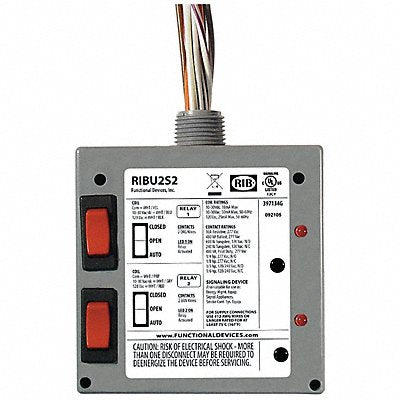 FUNCTIONAL DEVICES INC / RIB RIBU2S2 Enclsd Rly 10A 2SPST-N/O 10-30VAC/DC 120