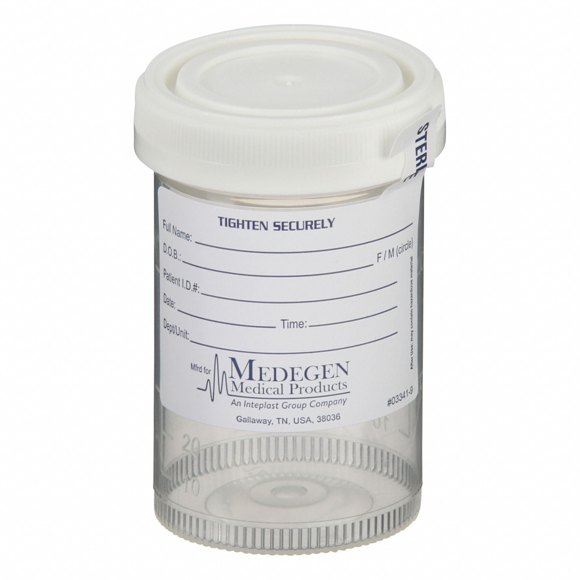 MEDEGEN MEDICAL PRODUCTS 4938 Specimen Container 90 mL PK400