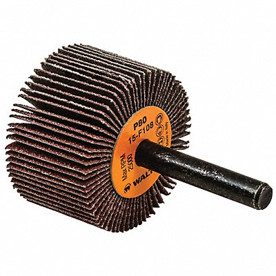 WALTER SURFACE TECHNOLOGIES 15F108 Flap Wheel 1/4 Shaft 1.5 x1 80gr