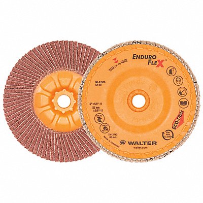 WALTER SURFACE TECHNOLOGIES 06B506 Flap Disc Spin On 5 x5/8-11 60GR