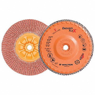 WALTER SURFACE TECHNOLOGIES 06B604 Fiber Disc 6 in Dia 5/8in Arbor 40 Grit
