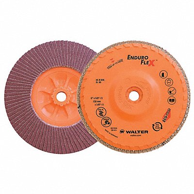WALTER SURFACE TECHNOLOGIES 06B606 Fiber Disc 6 in Dia 5/8in Arbor 60 Grit