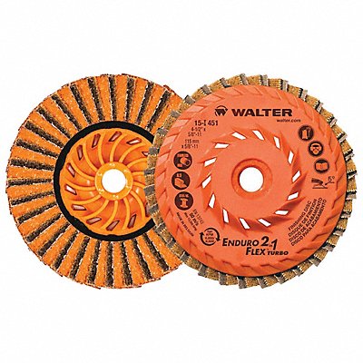 WALTER SURFACE TECHNOLOGIES 15I451 Fiber Disc 4 1/2 in Dia 5/8in Arbor