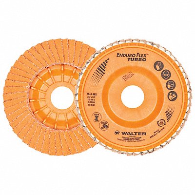 WALTER SURFACE TECHNOLOGIES 06A462 Blend Flap Disc 4.5 X7/8 36/60G
