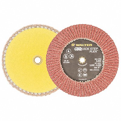 WALTER SURFACE TECHNOLOGIES 07Q604 Flexible Finish Flap Disc 6 40g