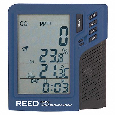 REED INSTRUMENTS R9450 Carbon Monoxide Monitor Desktop