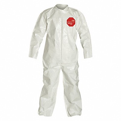 DUPONT SL120BWH3X001200 Coveralls 3XL White Tychem(R) 4000 PK12