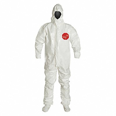 DUPONT SL128TWHXL000600 Collared Coverall Sock Boot White XL PK6