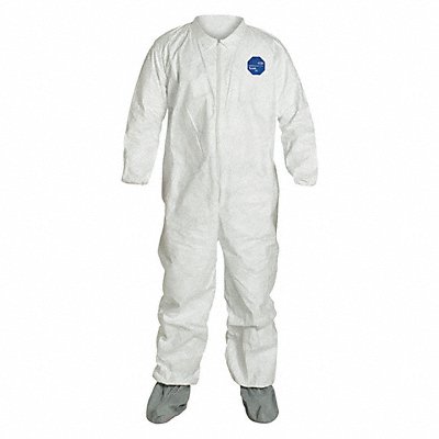 DUPONT TY121SWHXL0025NS Coveralls XL White Tyvek(R) 400 PK25