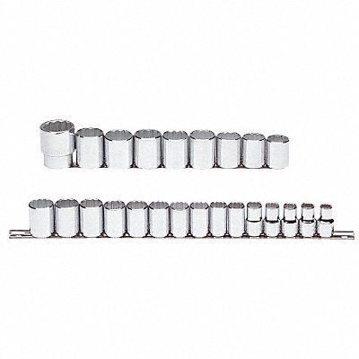 PROTO J54211TT Socket Set Black Oxide 10-19 mm 6Pt