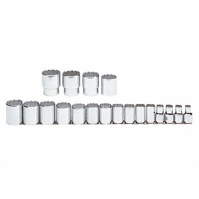 PROTO J54113TT Socket Set Chrome 10-36 mm 12Pt