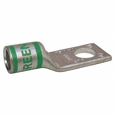 GRAINGER 24C362 One Hole Lug Compression Connector Short Green 37
