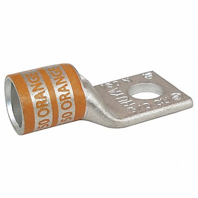 GRAINGER 24C372 One Hole Lug Compression Connector Short Orange 50