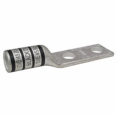GRAINGER 24C394 Two Hole Lug Compression Connector Long Black 45