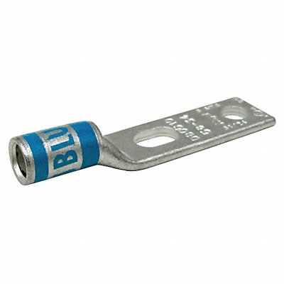GRAINGER 24C417 Two Hole Lug Compression Connector Short Blue 24