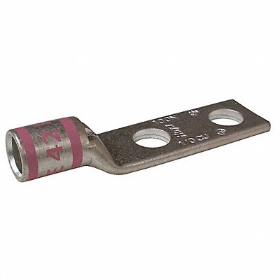 GRAINGER 24C444 Two Hole Lug Compression Connector Short Pink 42